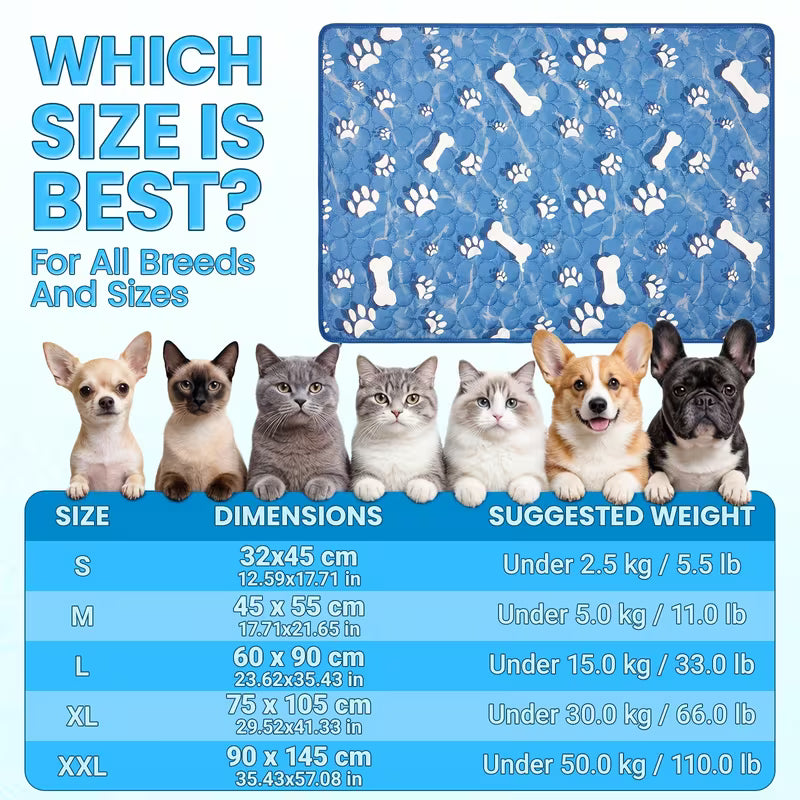 Dog Summer Pet Ice Mat, Cooling Pad for Dogs And Cats,