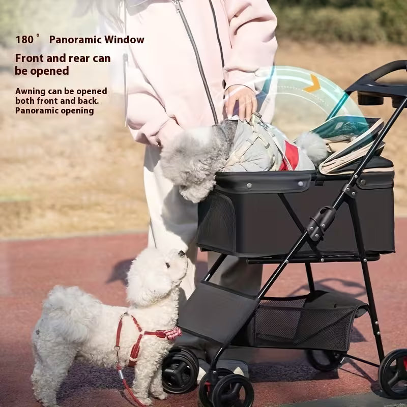 Pet Stroller Lightweight Foldable Cat Dog