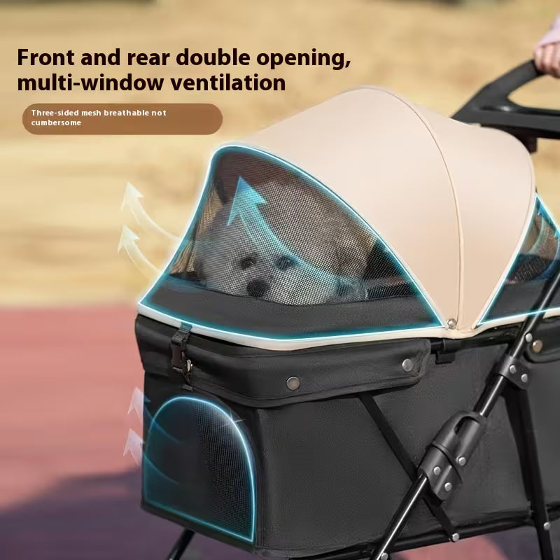 Pet Stroller Lightweight Foldable Cat Dog