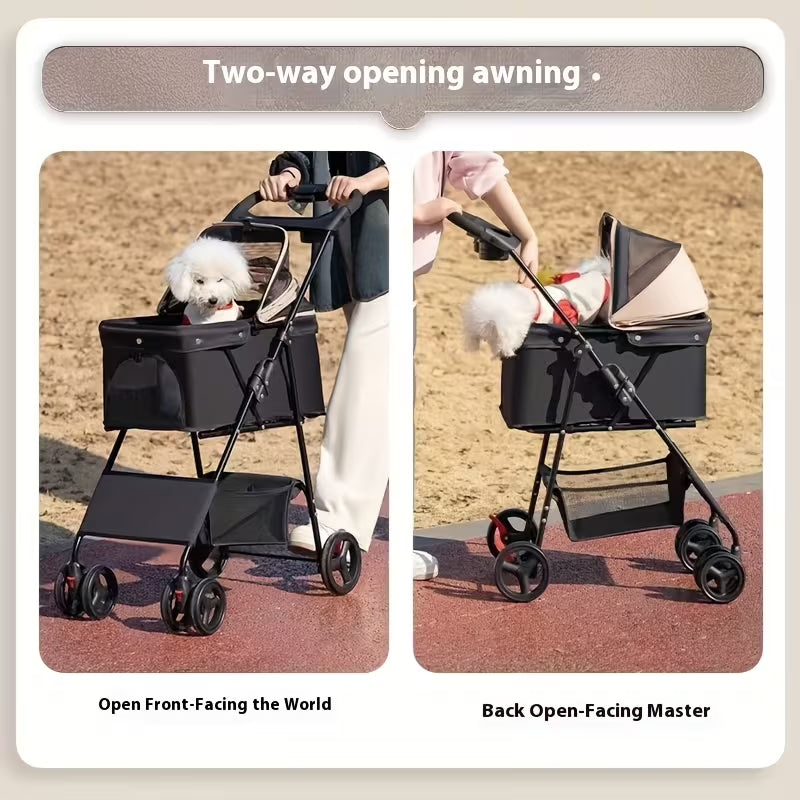 Pet Stroller Lightweight Foldable Cat Dog