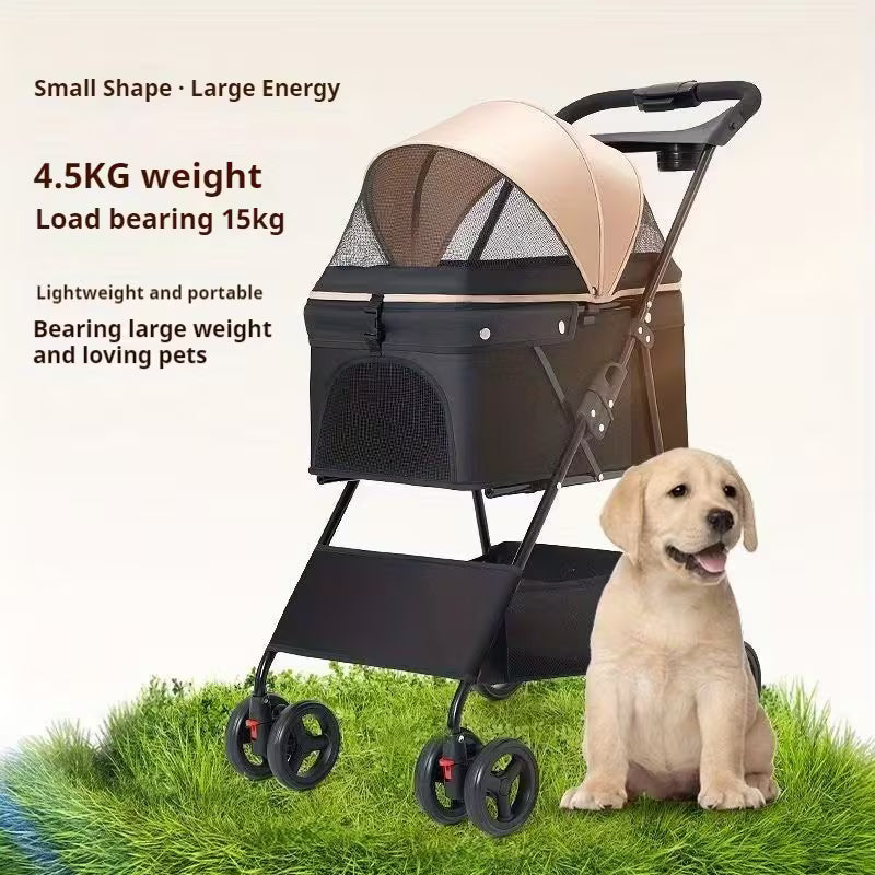 Pet Stroller Lightweight Foldable Cat Dog