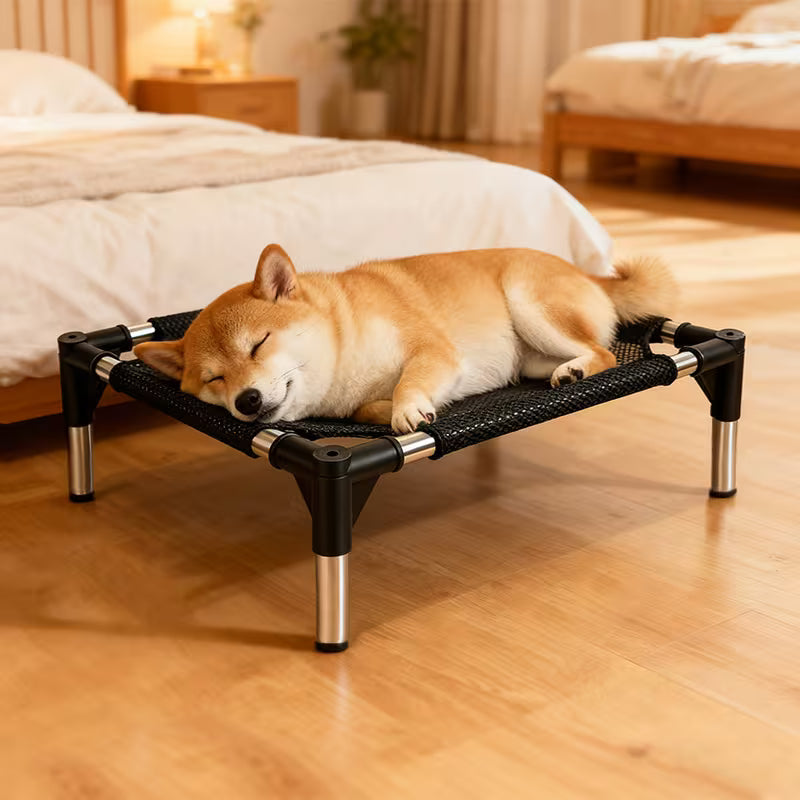 1pc Elevated Cooling Dog Bed, Portable Indoor And Outdoor Cooling Raised Cot Pet