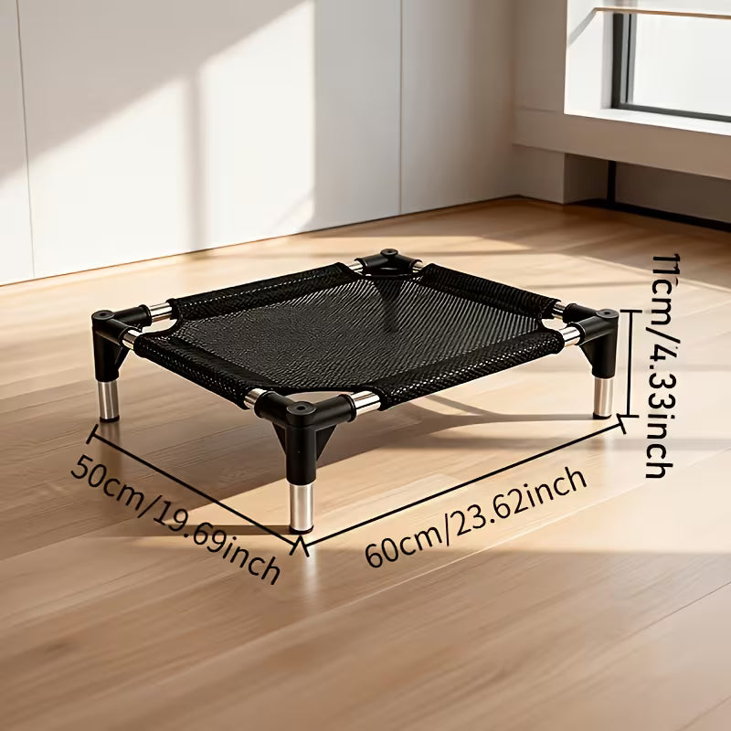1pc Elevated Cooling Dog Bed, Portable Indoor And Outdoor Cooling Raised Cot Pet