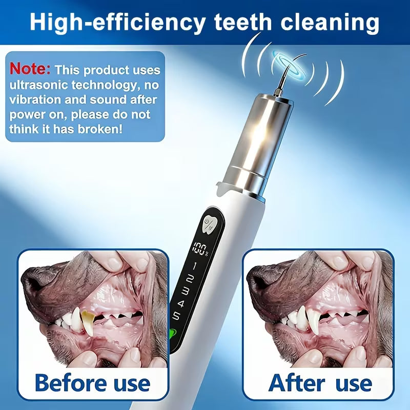 Pet Electric Dental Cleaning Kit – 5-Speed Plaque & Tartar Cleaner