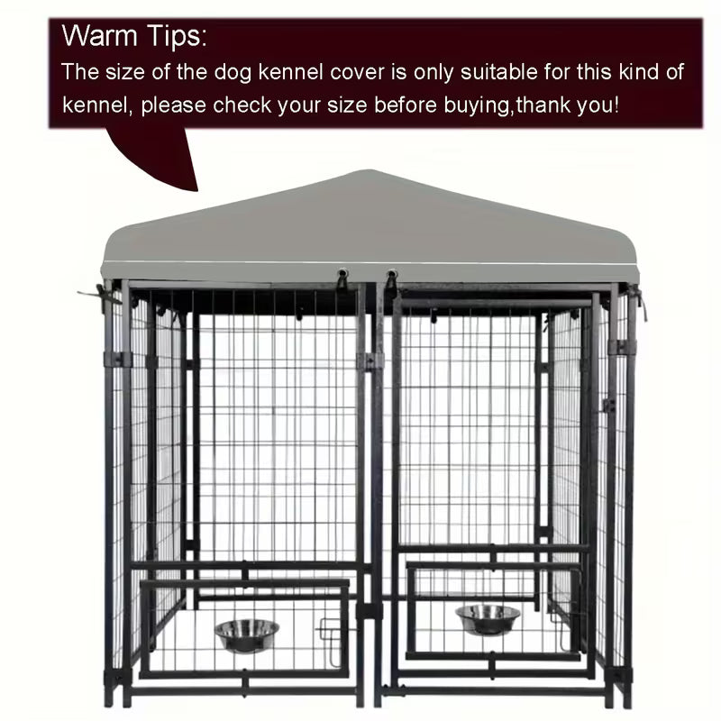 1Pconly Cover) Outdoor Dog Kennel Cover with 8pcs