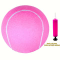 Large 9.45in Inflatable Tennis Ball Dog Toy with Pump – Pink