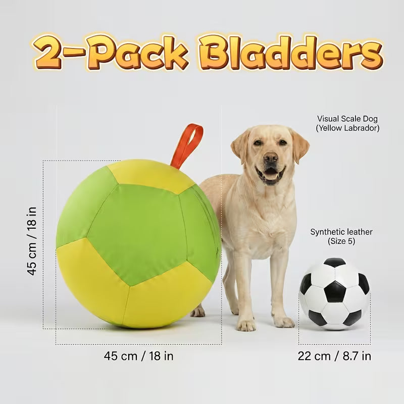 2pcs Bladder, 17.72inch Large Dog Toy Ball Heavy Duty Dog