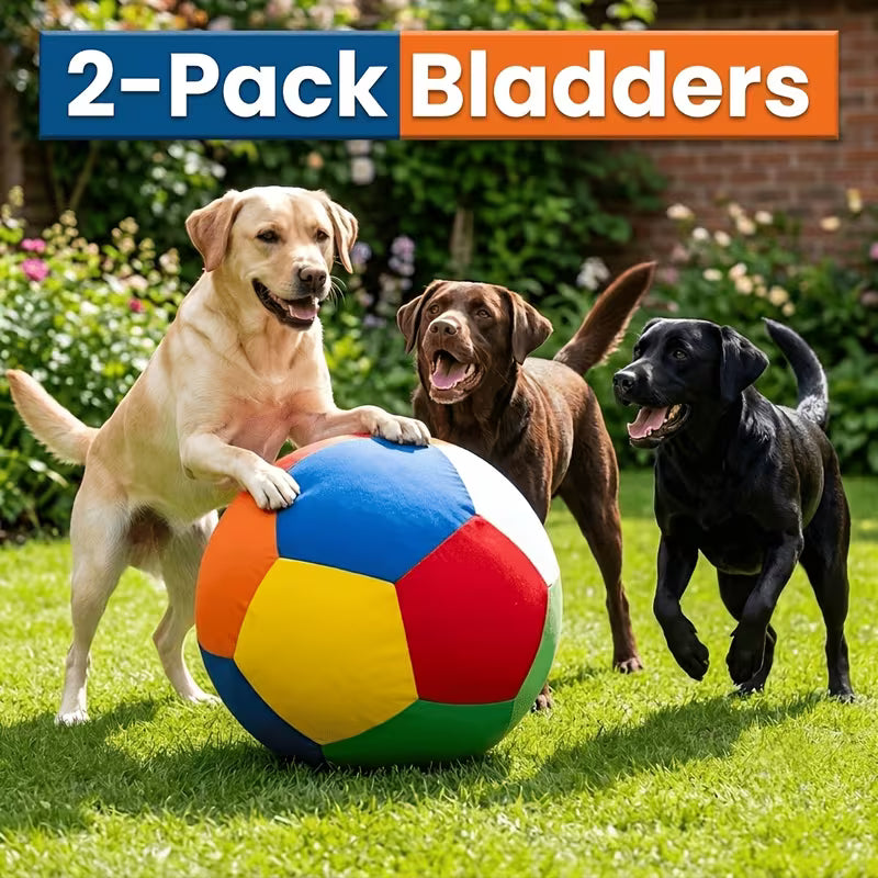 2pcs Bladder, 17.72inch Large Dog Toy Ball Heavy Duty Dog