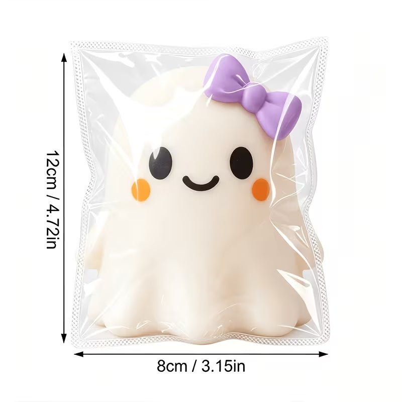 Extra Large Halloween Ghost Fidget Toy – Cute Smiling Ghost Stress Ball