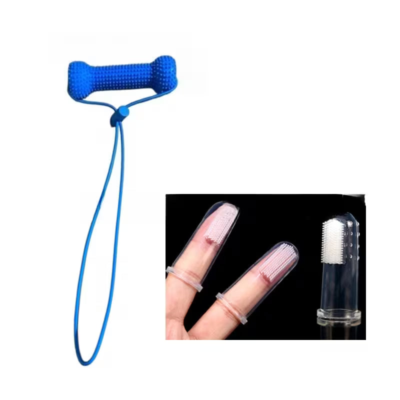 Dog Toy Dual-Effect Dental Cleaner Mouth Opener,