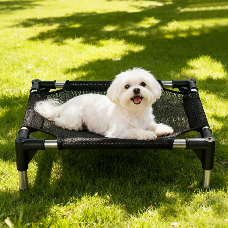 1pc Elevated Cooling Dog Bed, Portable Indoor And Outdoor Cooling Raised Cot Pet