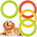 4pcs 7.48" Dog Ring Toys – Durable Chew & Fetch Training Toys