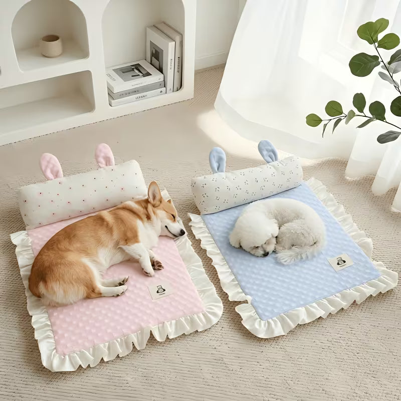 Pet Pillow, Four Seasons Universal Pleated Edge Cute Style Mattress Dog Pad,