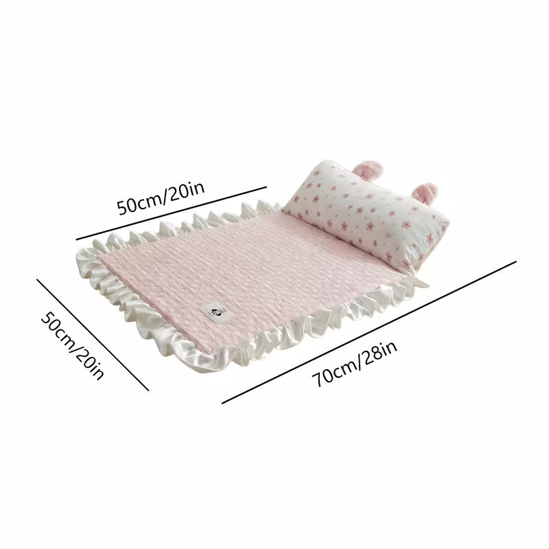 Pet Pillow, Four Seasons Universal Pleated Edge Cute Style Mattress Dog Pad,