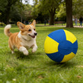 large dog interactive fetch ball, quick inflation, with handle and shoulder strap