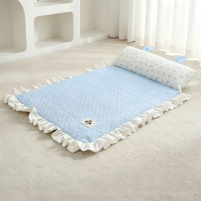 Pet Pillow, Four Seasons Universal Pleated Edge Cute Style Mattress Dog Pad,