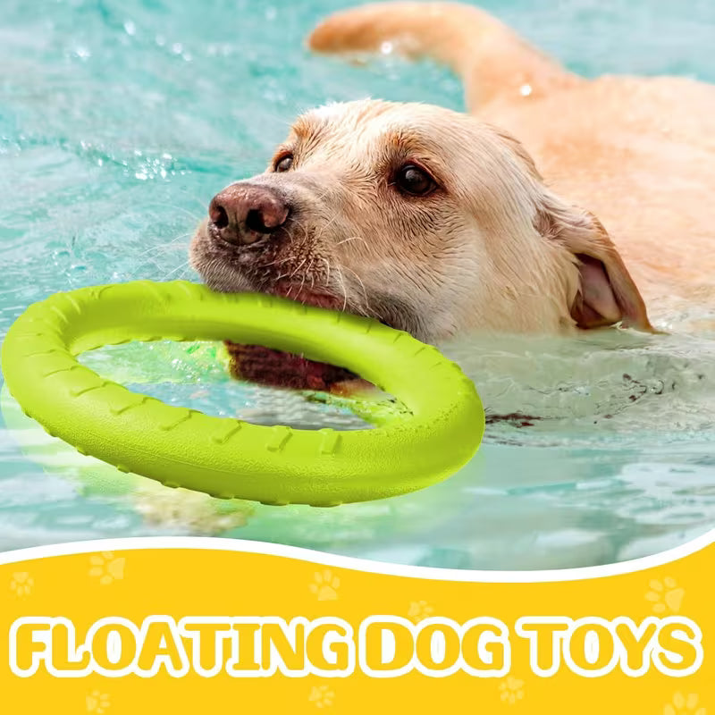 4pcs 7.48" Dog Ring Toys – Durable Chew & Fetch Training Toys