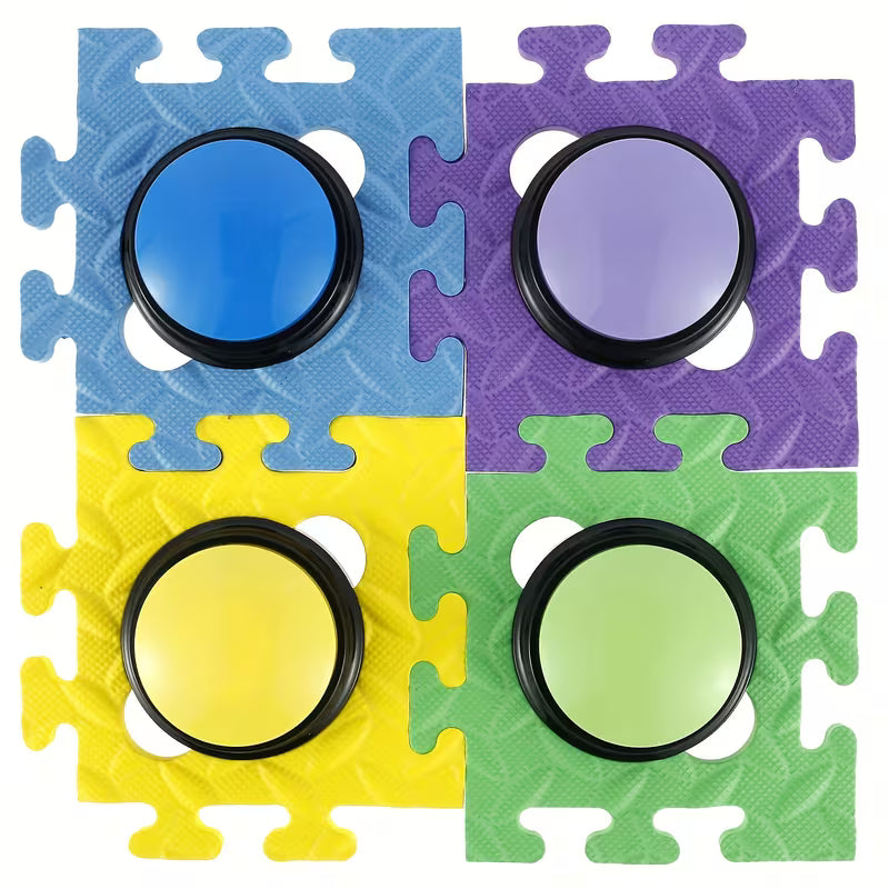 4pcs Recordable Pet Sound Buttons – Interactive Talking Training Toy