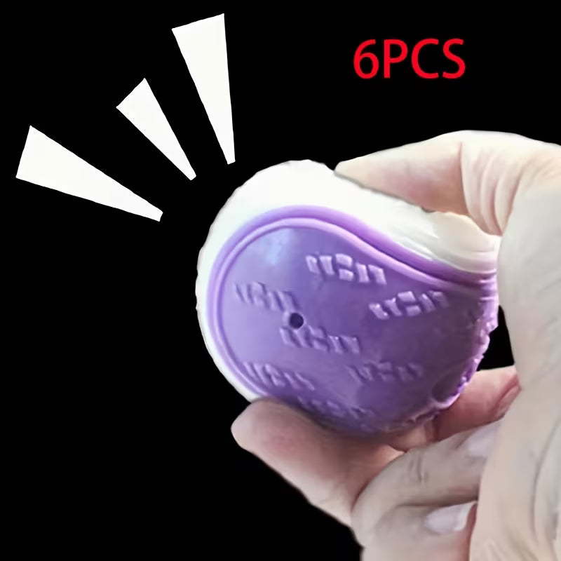6-Pack Squeaky Natural Rubber Dog Balls – 2.5"