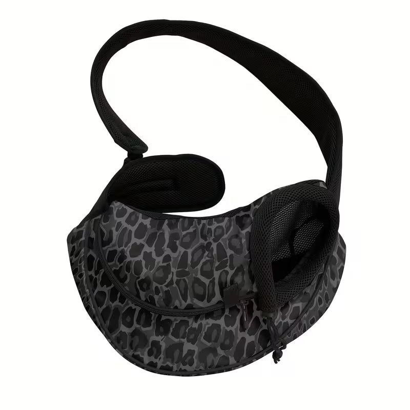 Leopard Print Pet Carrier Sling
