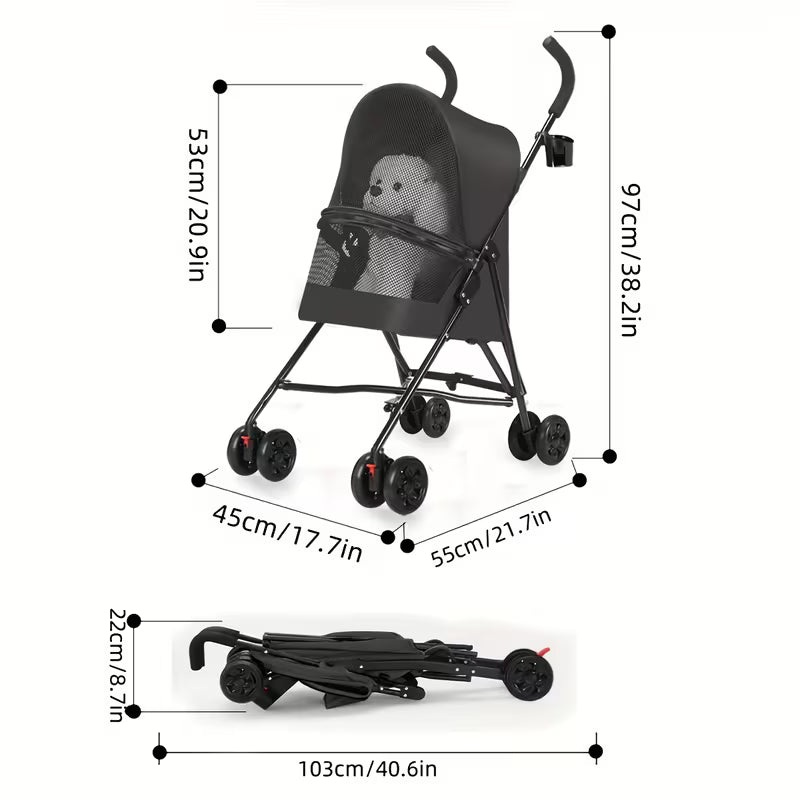 Dog Pushchair Pet Dog Trolley