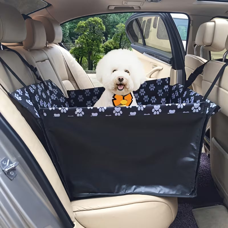 1 Car Pet Mat, Oxford Fabric Rear Seat Single-Seat Pet Cushion for Travel and Driving