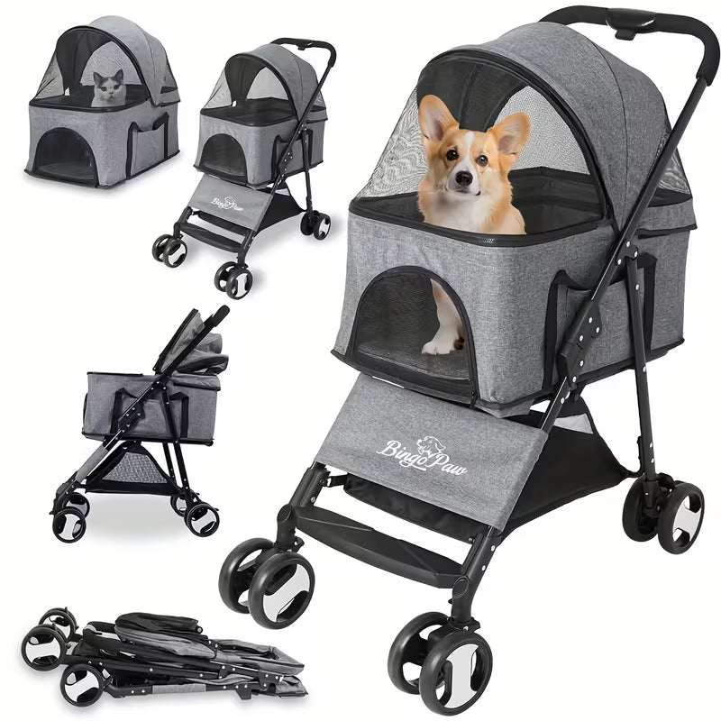 Large Foldable Pet Dog Stroller