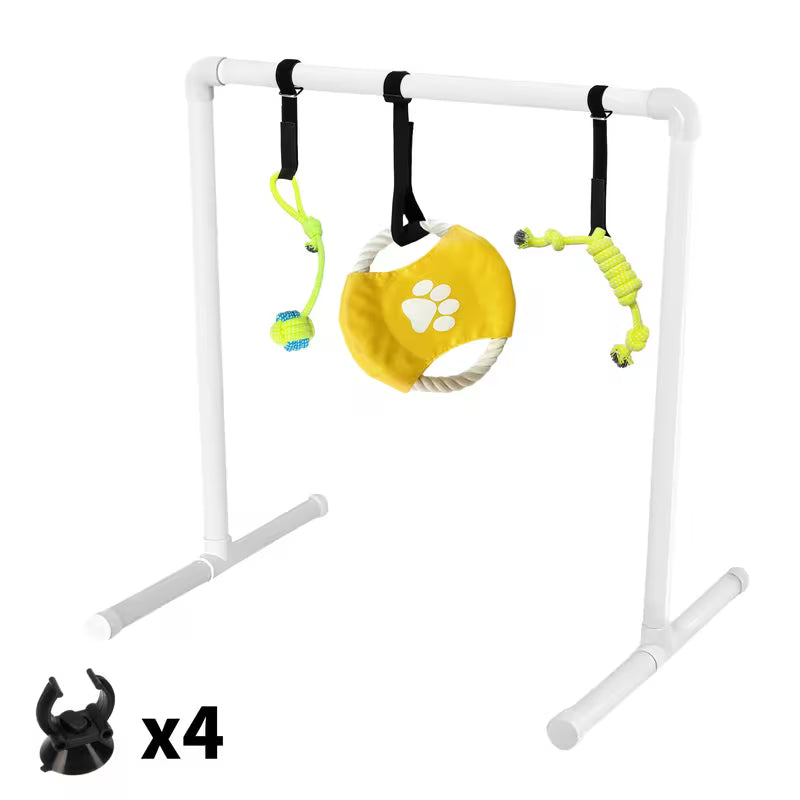1pc Puppy Play Gym – Indoor Dog Activity Center with Suction Cups
