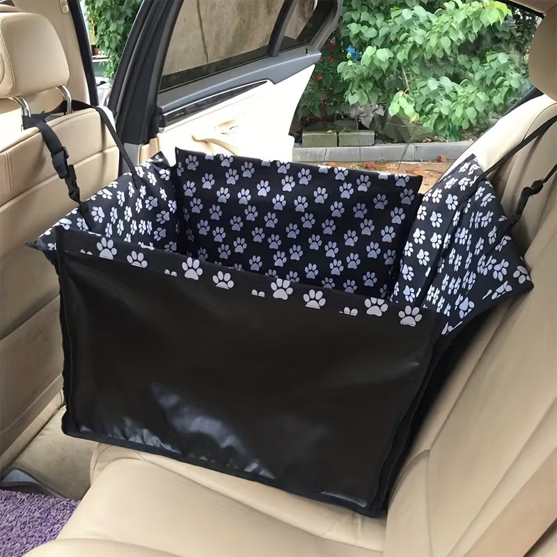 1 Car Pet Mat, Oxford Fabric Rear Seat Single-Seat Pet Cushion for Travel and Driving