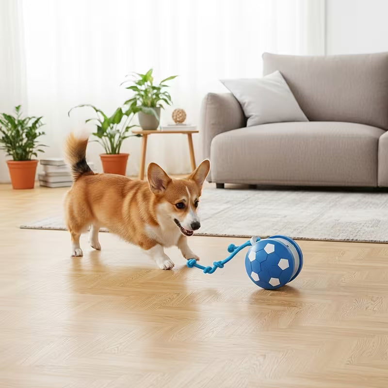 Interactive Cat Toy – USB Rechargeable Rolling Ball & Teaser Toy