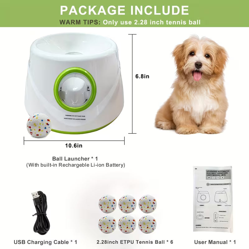 Automatic Dog Ball Launcher – Interactive Fetch Toy for Small & Medium Dogs