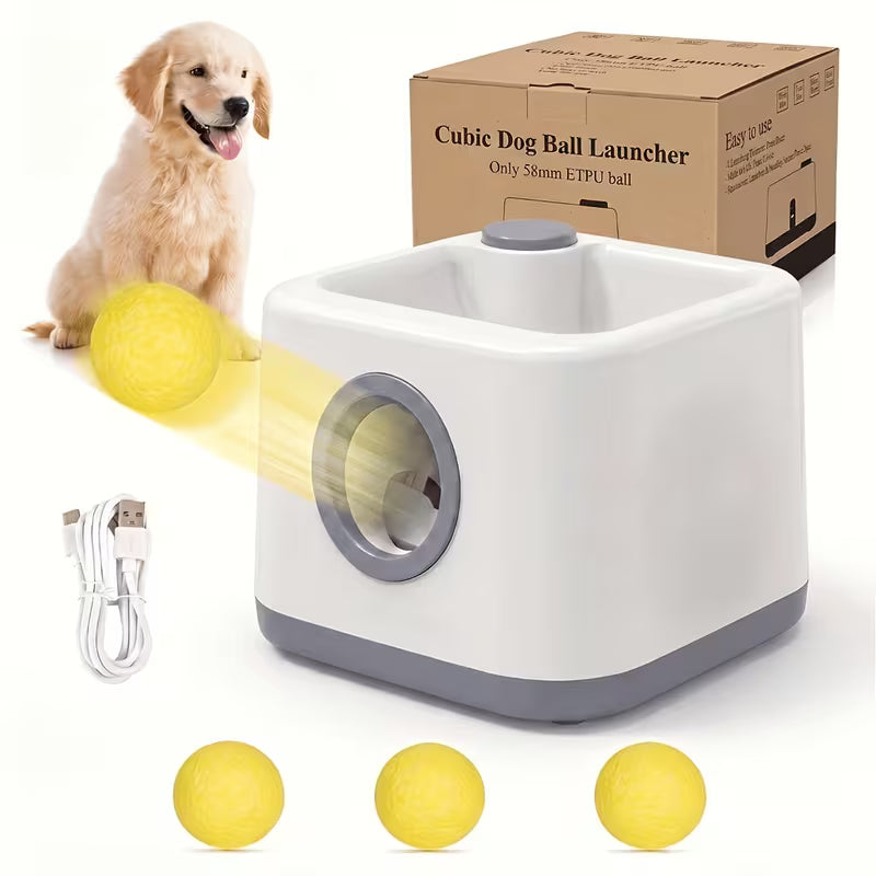 Automatic Dog Ball Launcher – Rechargeable Interactive Fetch Toy