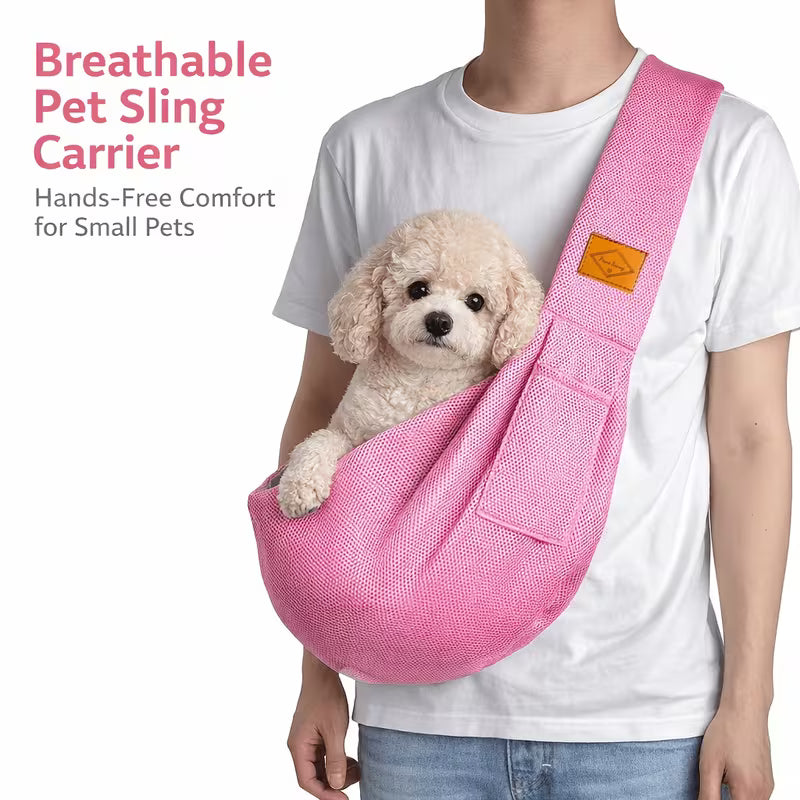 Paws Savvy Breathable Mesh Pet Sling Carrier