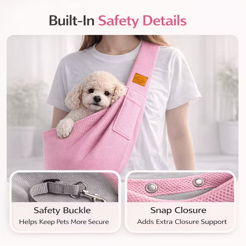 Paws Savvy Breathable Mesh Pet Sling Carrier