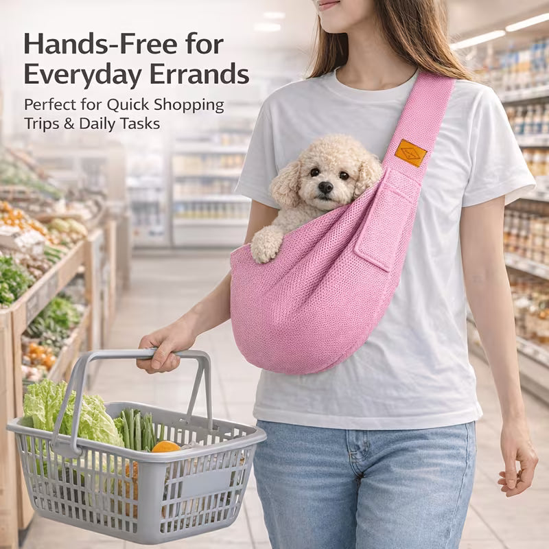 Paws Savvy Breathable Mesh Pet Sling Carrier