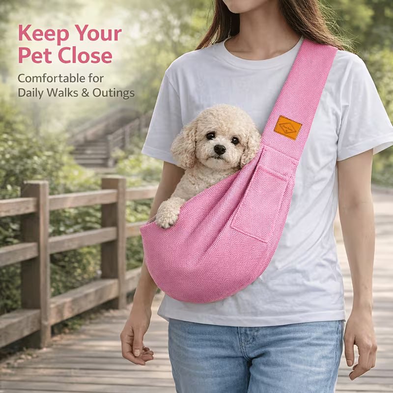 Paws Savvy Breathable Mesh Pet Sling Carrier