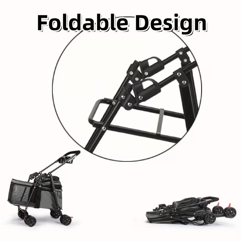 3-in-1 Premium Foldable Pet Stroller