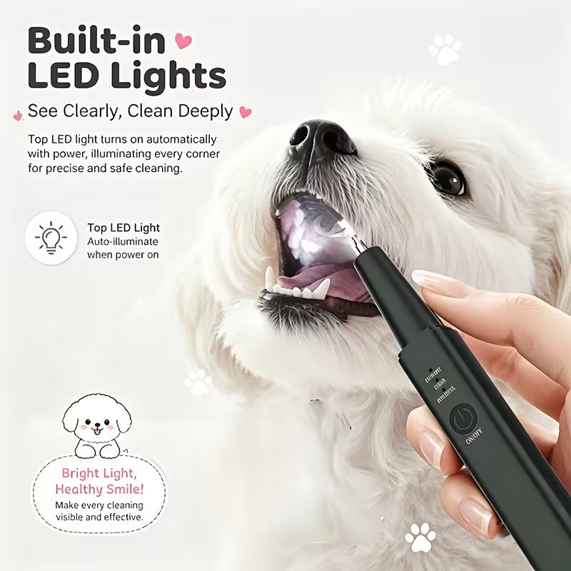 , Pet Teeth Cleaning, Interdental Cleaner with 3 Cleaning Modes