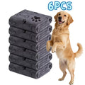 6-Pack Super Absorbent Microfiber Pet Towels – Quick-Dry Dog & Cat Bath Towels