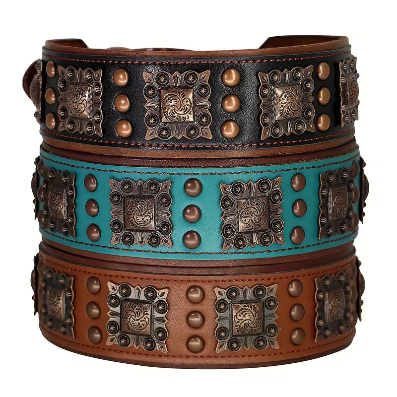 Heavy Duty Studded Leather Dog Collar