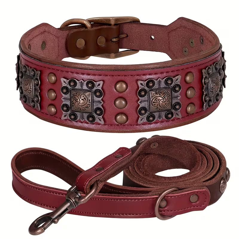 Heavy Duty Studded Leather Dog Collar
