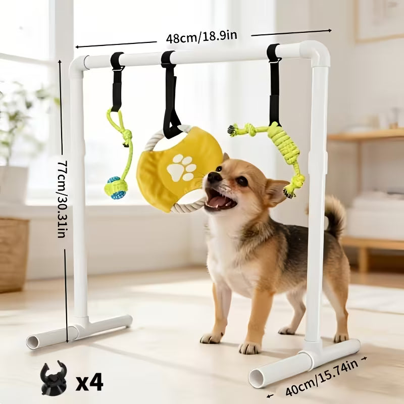 1pc Puppy Play Gym – Indoor Dog Activity Center with Suction Cups