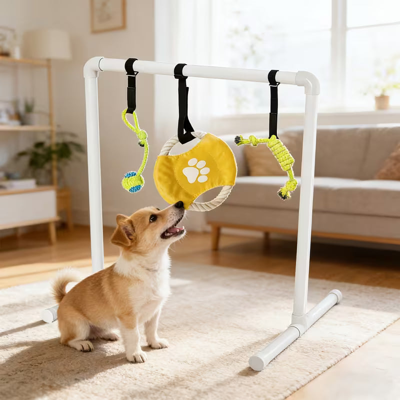 1pc Puppy Play Gym – Indoor Dog Activity Center with Suction Cups