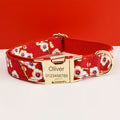 1pc Personalized Floral Dog Collar, with Nameplate And Quick-Release Metal Buckle,
