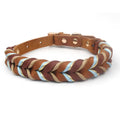 Hand-Woven Cowhide Dog Collar
