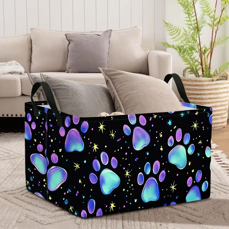 PawPrints Galaxy Foldable Storage Basket
