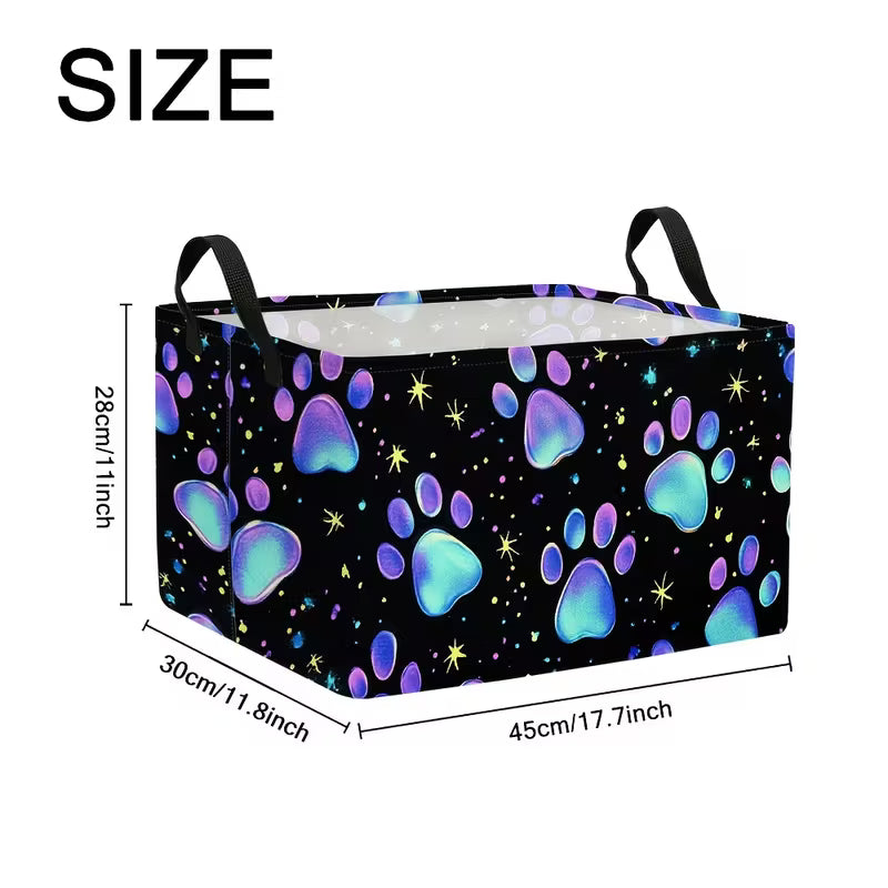 PawPrints Galaxy Foldable Storage Basket