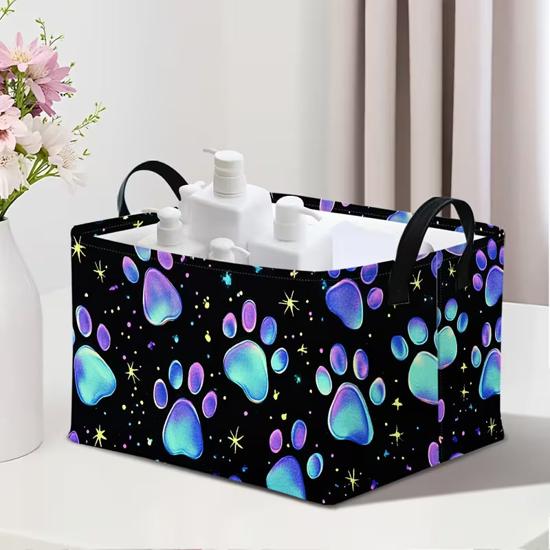 PawPrints Galaxy Foldable Storage Basket