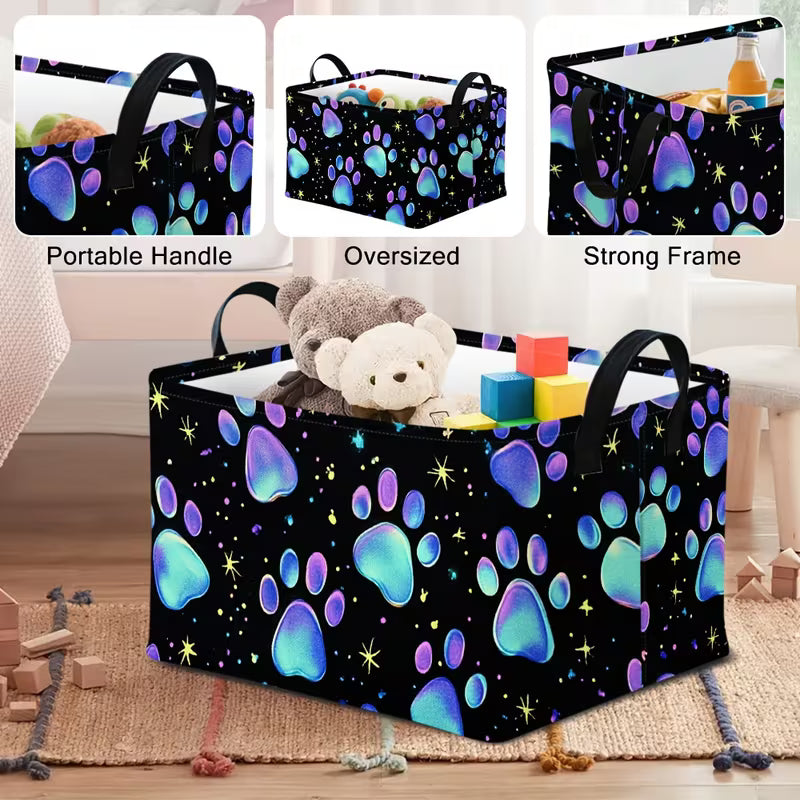 PawPrints Galaxy Foldable Storage Basket