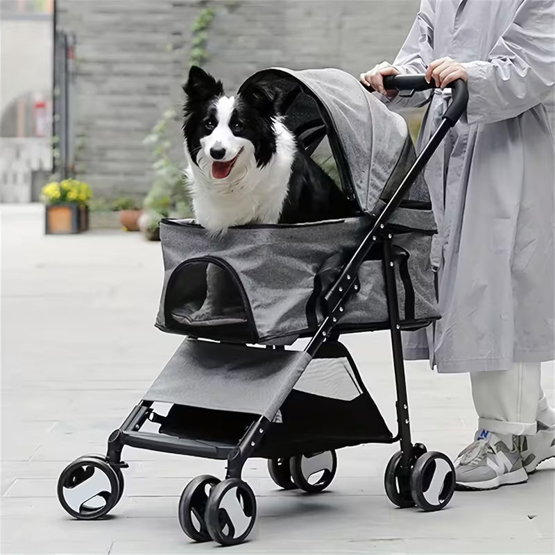 Large Foldable Pet Dog Stroller